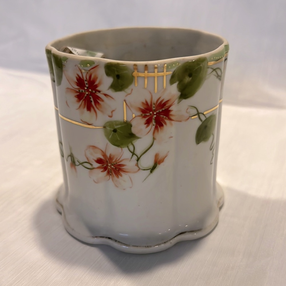 Hand Painted Nippon Milk Holder Jar  Vtg Collectible